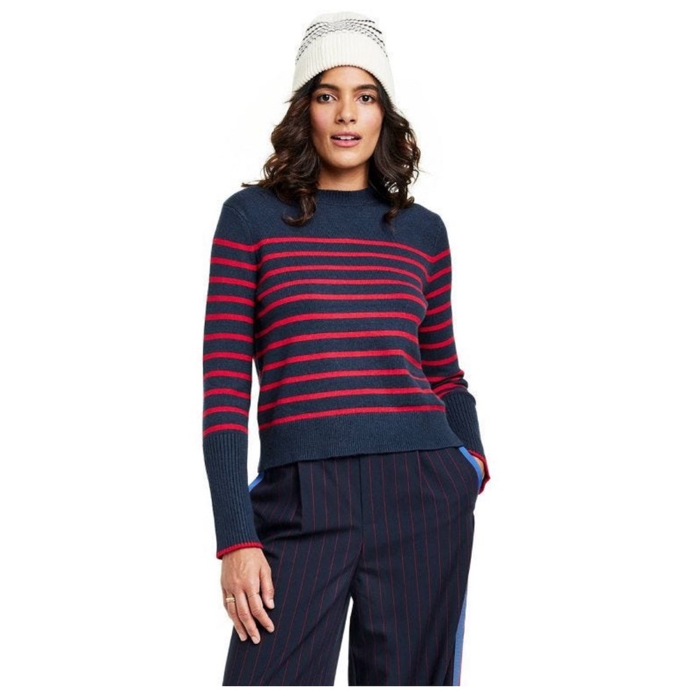 LA LIGNE X TARGET Navy/red Striped Crewneck Sweater, M